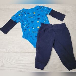 Space-Themed Onesie And Fleece Pants
